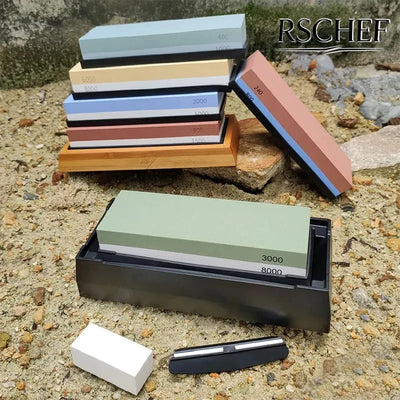 Pack Cocinero · Delantal + cuchillo + piedra de afilar