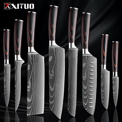 Pack Cocinero · Delantal + cuchillo + piedra de afilar
