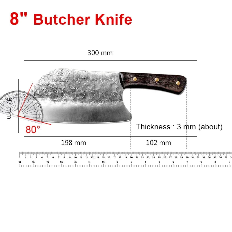 Cuchillo de carnicero forjado – vista 6