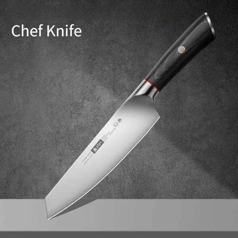 Cuchillo de cocina con mango de madera maciza – vista 4